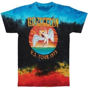 Led Zeppelin 1975 Icarus tie dye shirt